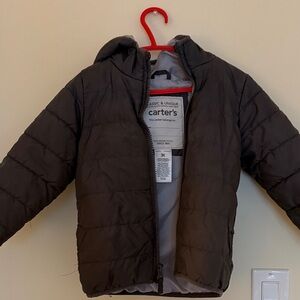 Carter's Brown Hooded Puffer Jacket for Kids